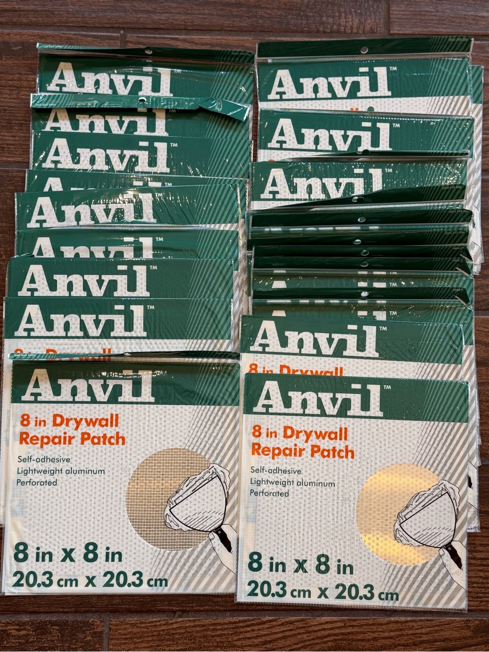 Lots of 24 pcs Anvil 8 in Drywall Repair Patch 8 in * 8 in  - White